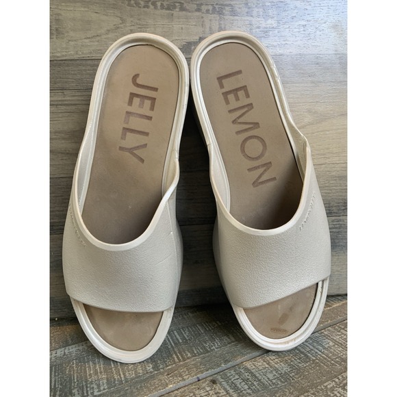 Lemon Jelly Sunny Platform Sandals Women's EU 39 US 8.5 Slides Beige Portugal - Picture 3 of 6